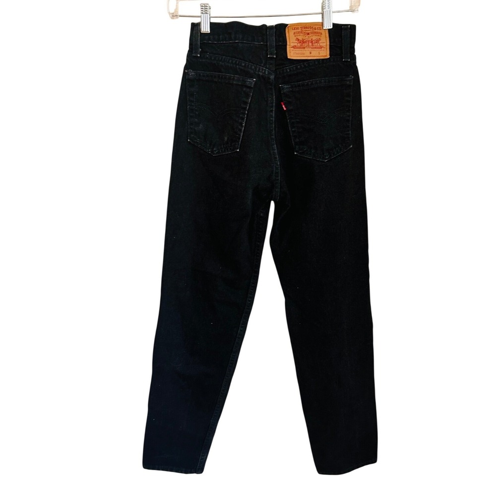 Vtg 90s Levi's 560 Black High Waist Loose Tapered Jeans Made USA 25x30.5